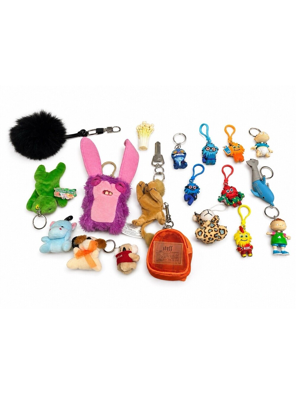 Keychain Plush Collectible Mixed Lot Characters Nostalgic Cute Trinkets